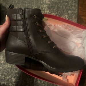 Women's Brown Ankle Combat Boots